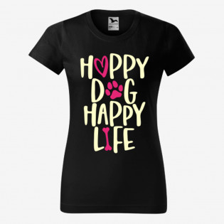 Tričko Happy dog happy life